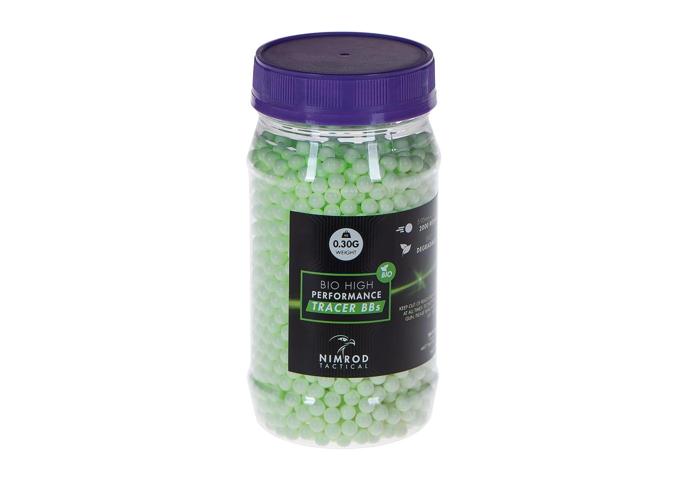 Nimrod 0.30g Airsoft Bio Tracer BB Professional Performance 2000rds Green