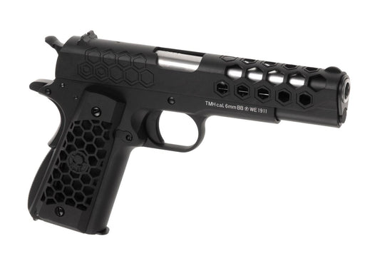 WE M1911 Hex Cut Full Metal GBB Black