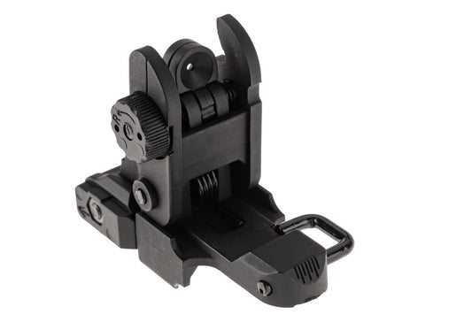 Pirate Arms M4SS Polymer Foldable Rear Sight Black