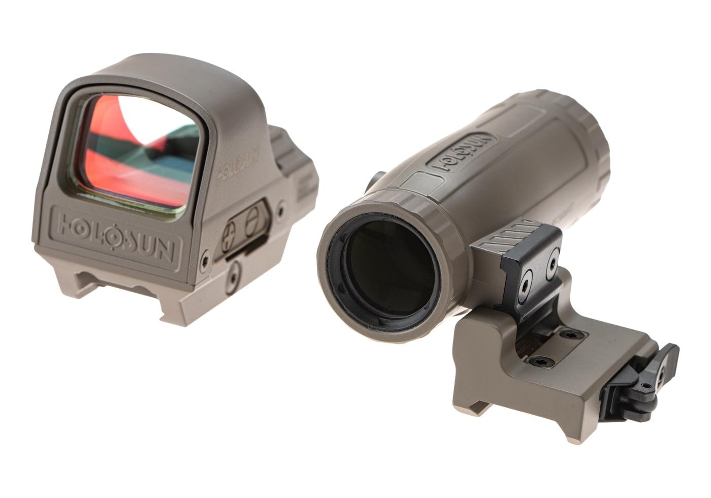 Holosun HS510C Solar Red Circle Dot Sight Combo with HM3X