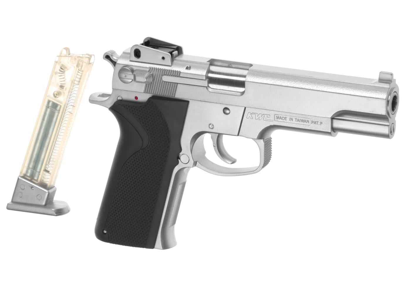 KWC M4505 Silver Springer Pistol Gun Silver 6mm Airsoft