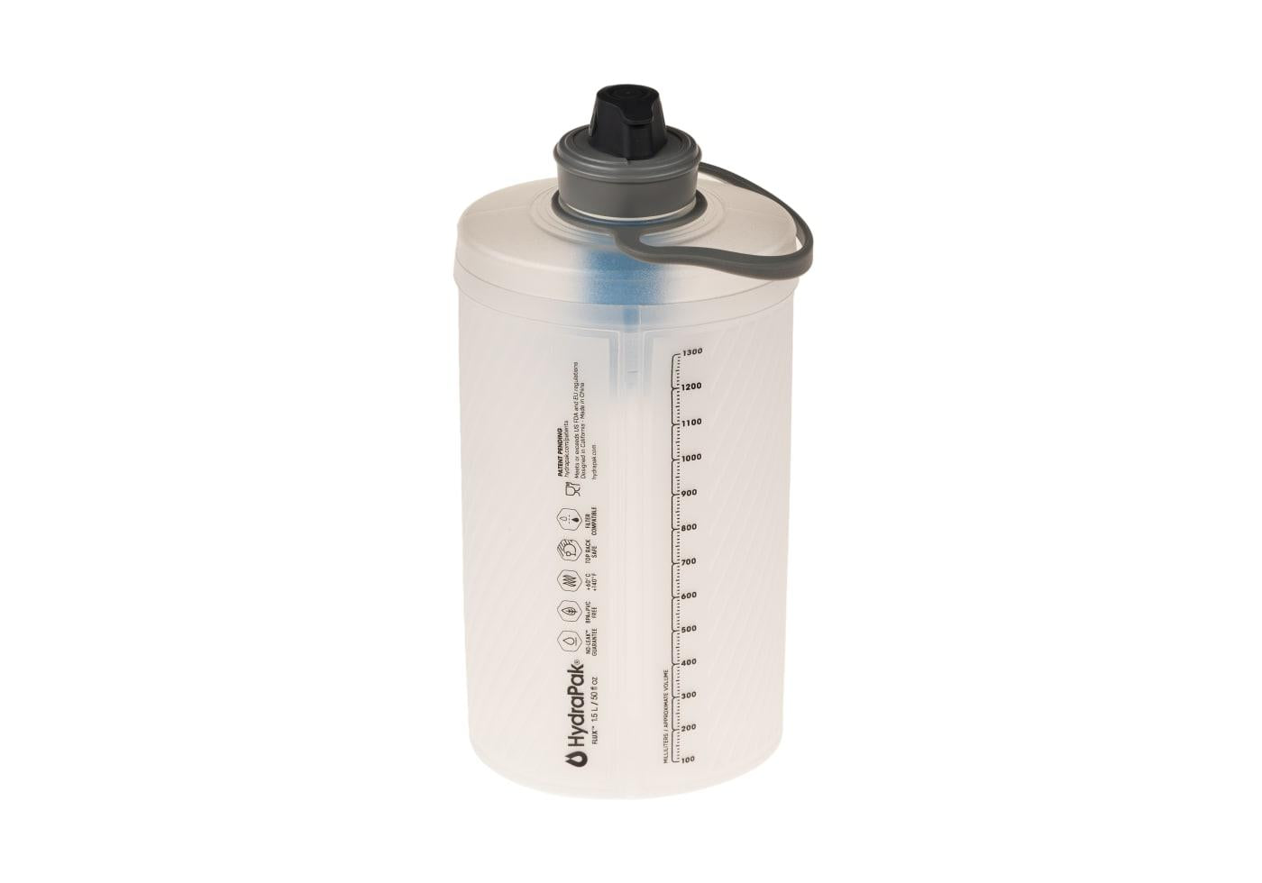 Hydrapak Flux+ Water Bottle 1.5L Blue