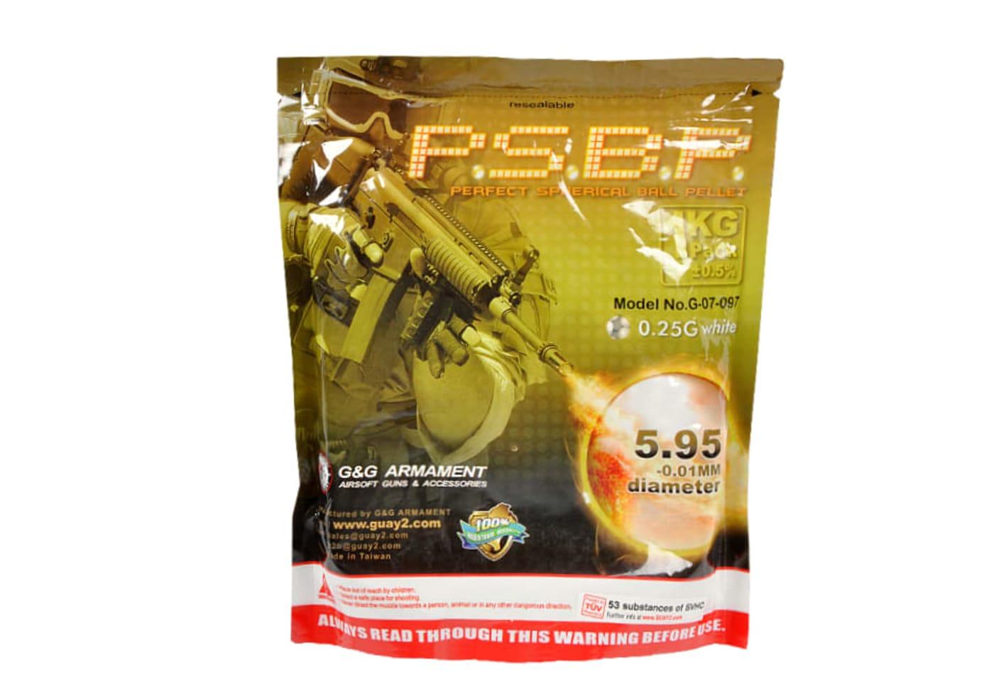 G&G 0.25g Perfect BBs 4000rds White