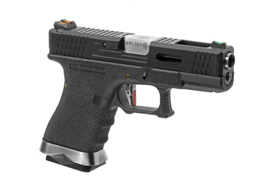 WE G-Force 19 BK Silver Barrel Metal Version GBB Black
