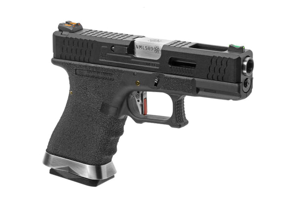 WE G-Force 19 BK Silver Barrel Metal Version GBB Black