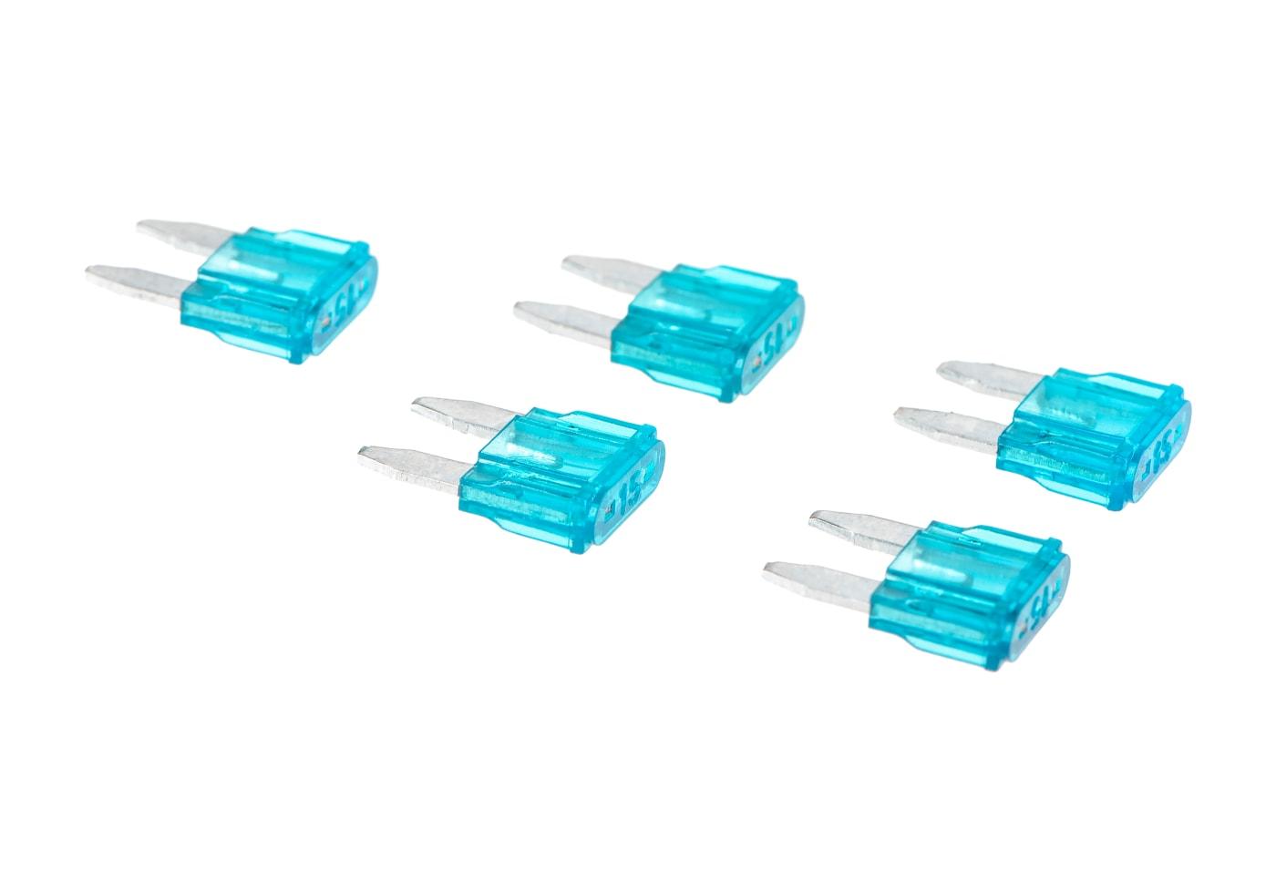 Nimrod Airsoft AEG Mini Type Fuse 15A 5pcs Blue