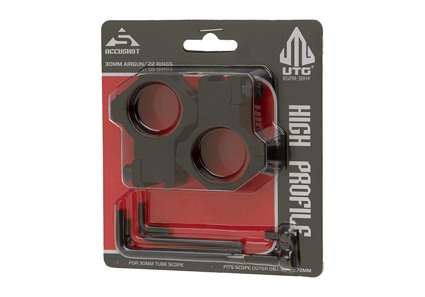 Leapers 30mm Airgun Mount Ring High Black