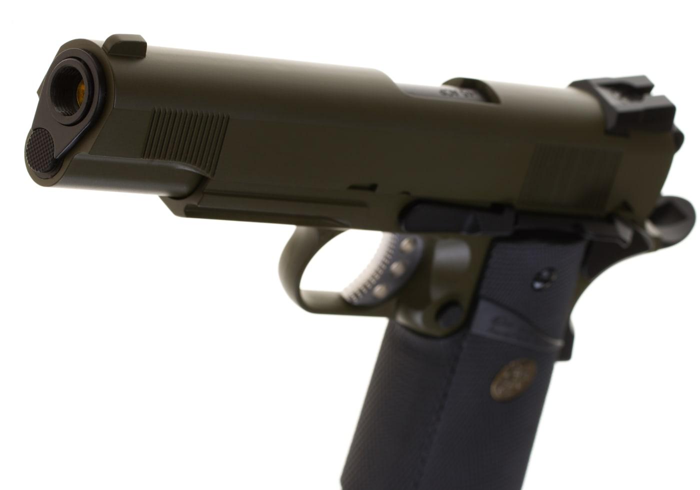 WE M1911 MEU Tactical Full Metal GBB OD