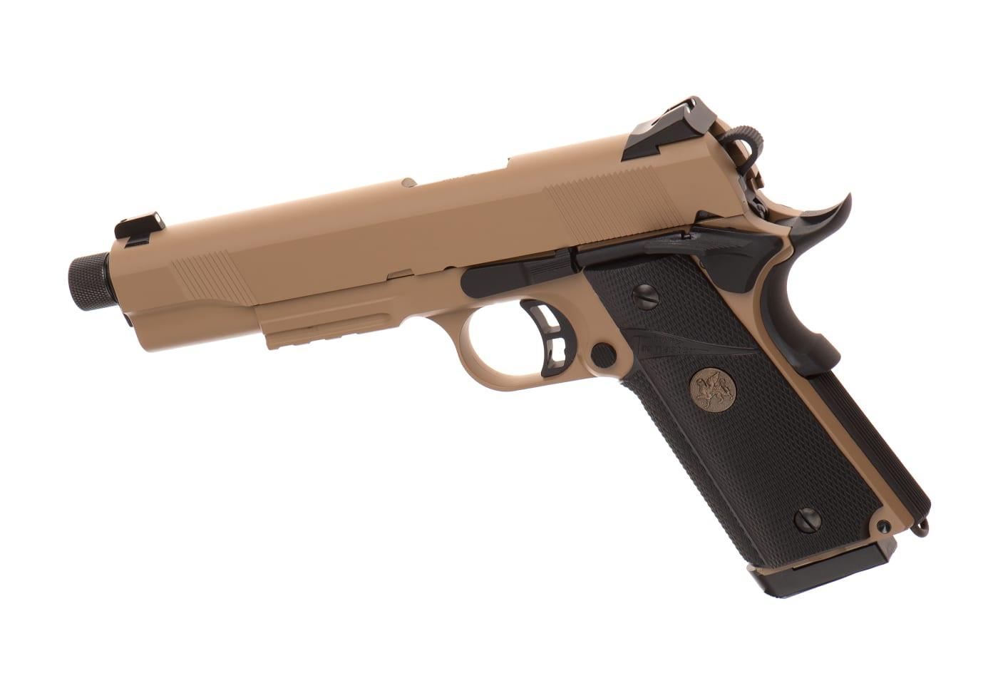KJW M1911 MEU TBC Full Metal GBB Pistol Tan