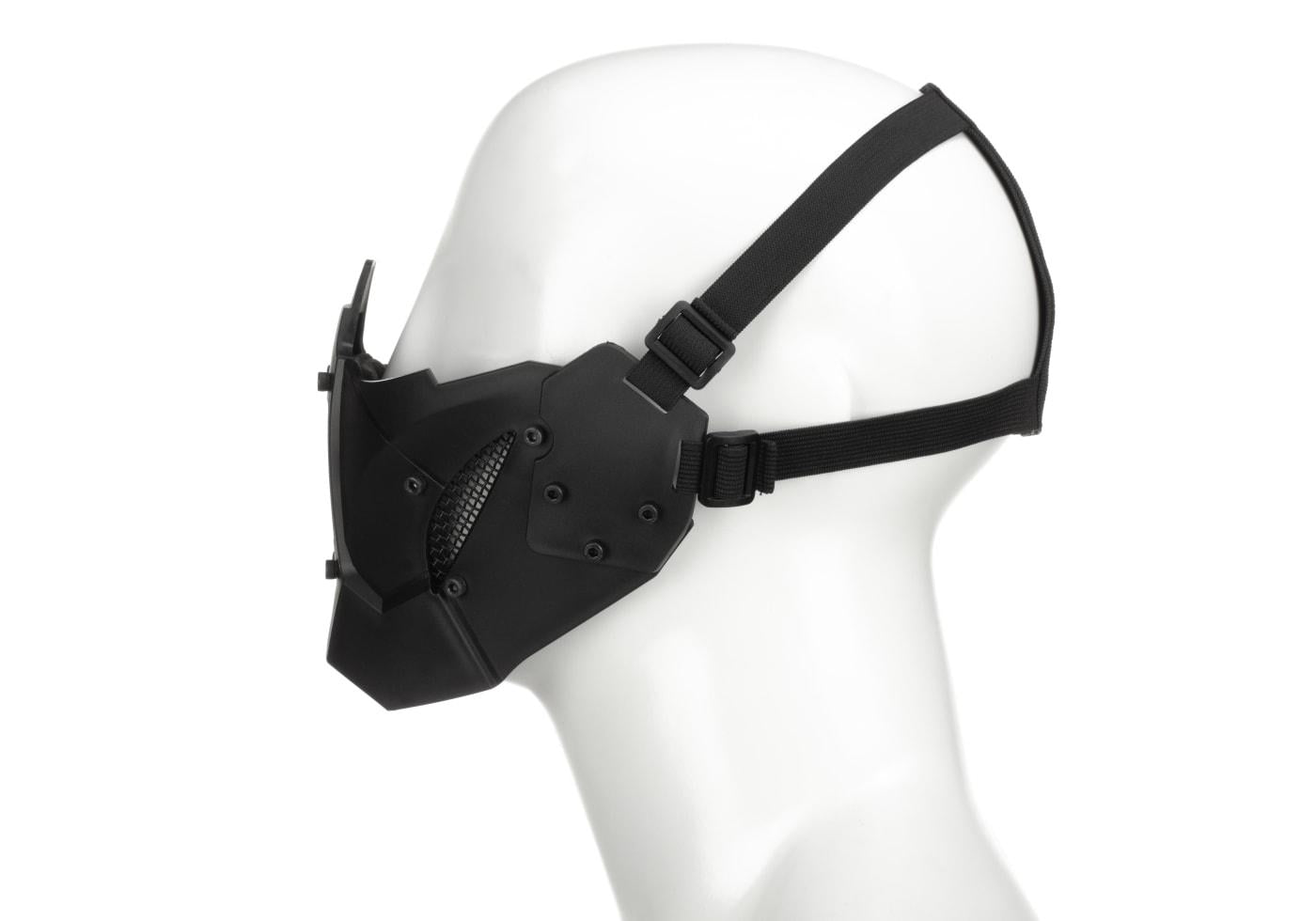 Pirate Arms Warrior Steel Half Face Mask Black