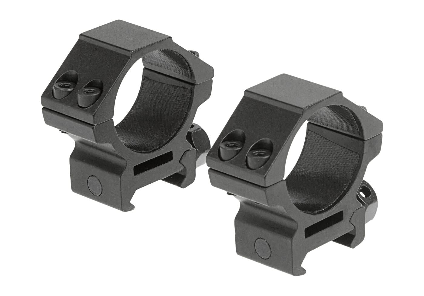 Leapers 30mm Mount Rings Low Black
