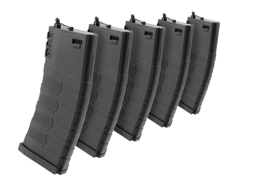 G&G Magazine M4 Midcap Plastic 120rds 5pcs Box Set Black