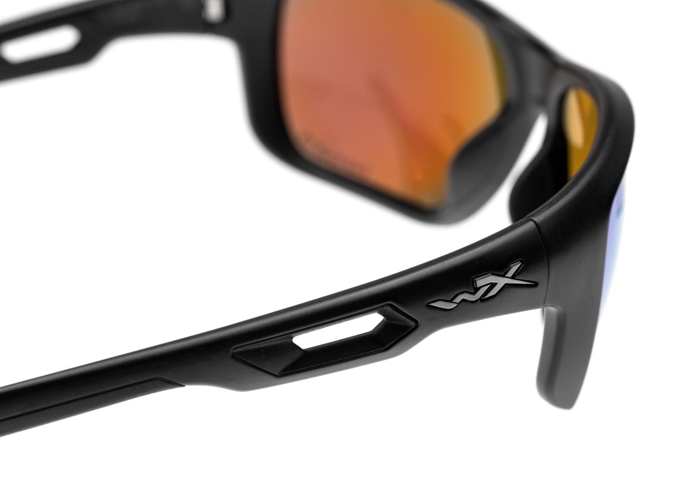 Wiley X WX Aspect Captivate Polarized Green Mirror Black