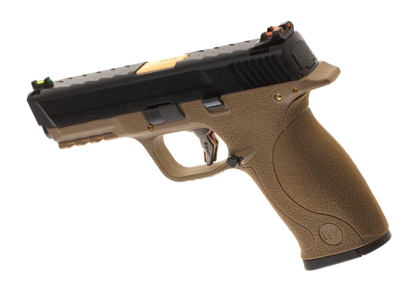 WE WET-05 BK Gold Barrel Metal Version GBB FDE