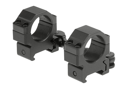 Leapers QD 25.4mm CNC Mount Rings Low Black