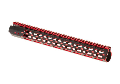 Leapers AR-15 15.3 Inch Super Slim Free Float Handguard M-LOK Black/Red