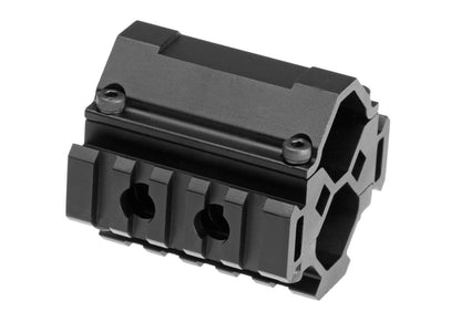 Leapers Triple Rail Shotgun Barrel Mount 5-Slot Black