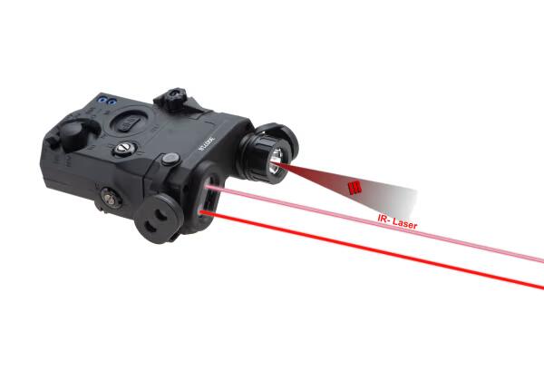 WADSN LA-5C UHP PEQ-15 Red Laser + IR Laser/IR LED Black