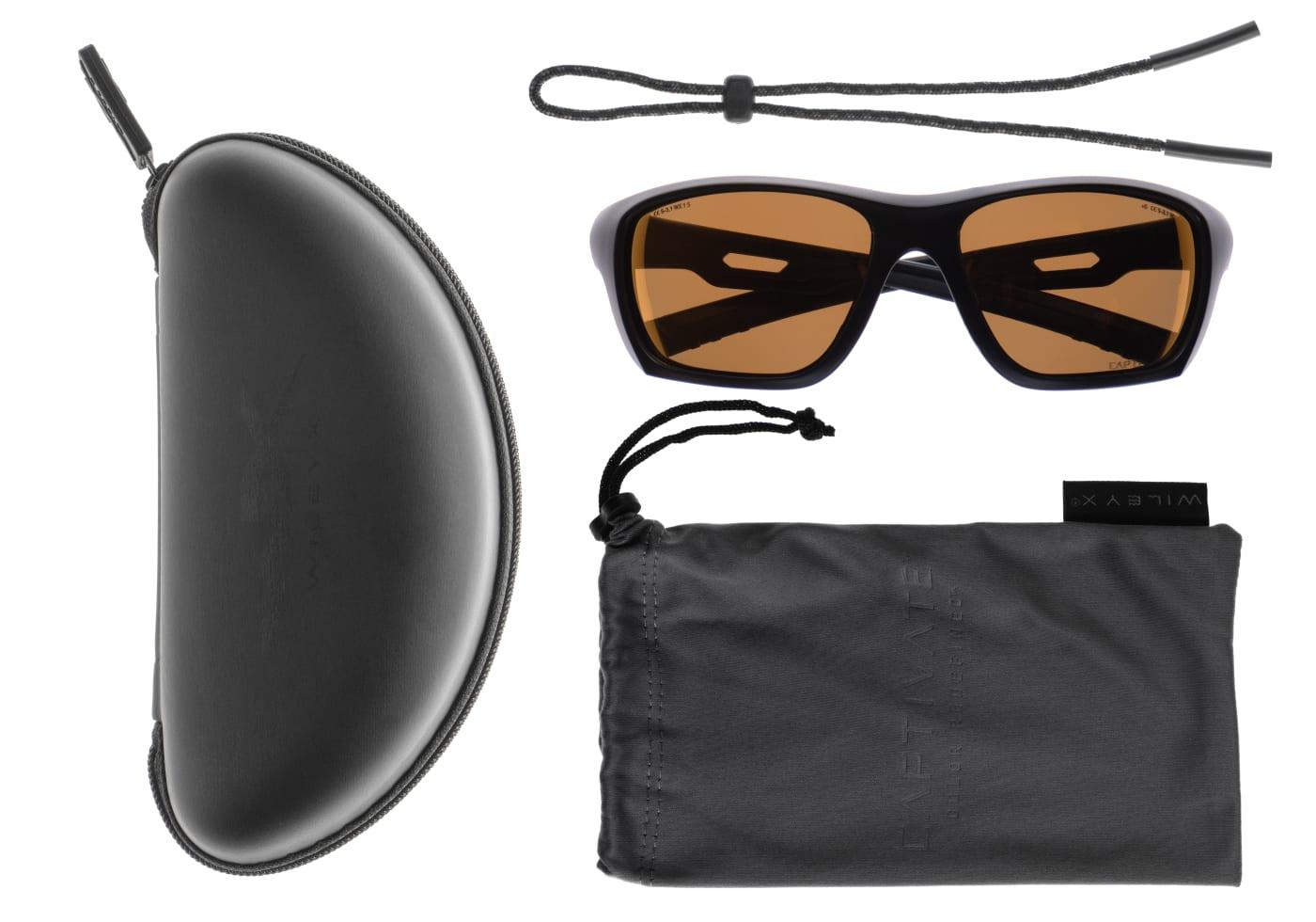Wiley X WX Aspect Captivate Polarized Bronze Mirror Black