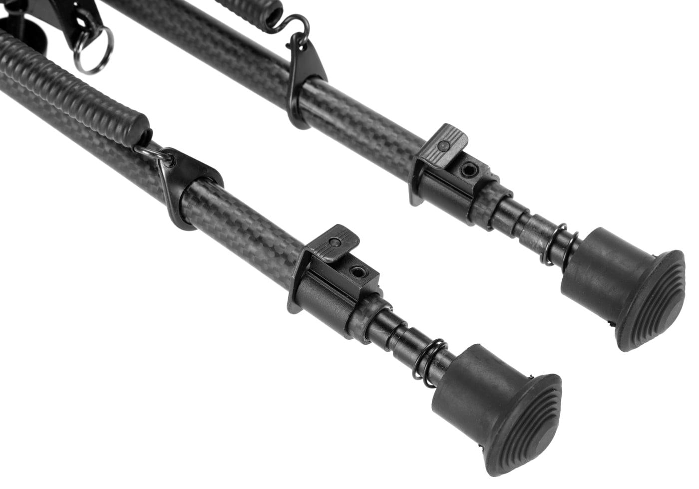 RokStad Carbon Fiber 9-13.5 Inch Swivel Spring Retractable Bipod