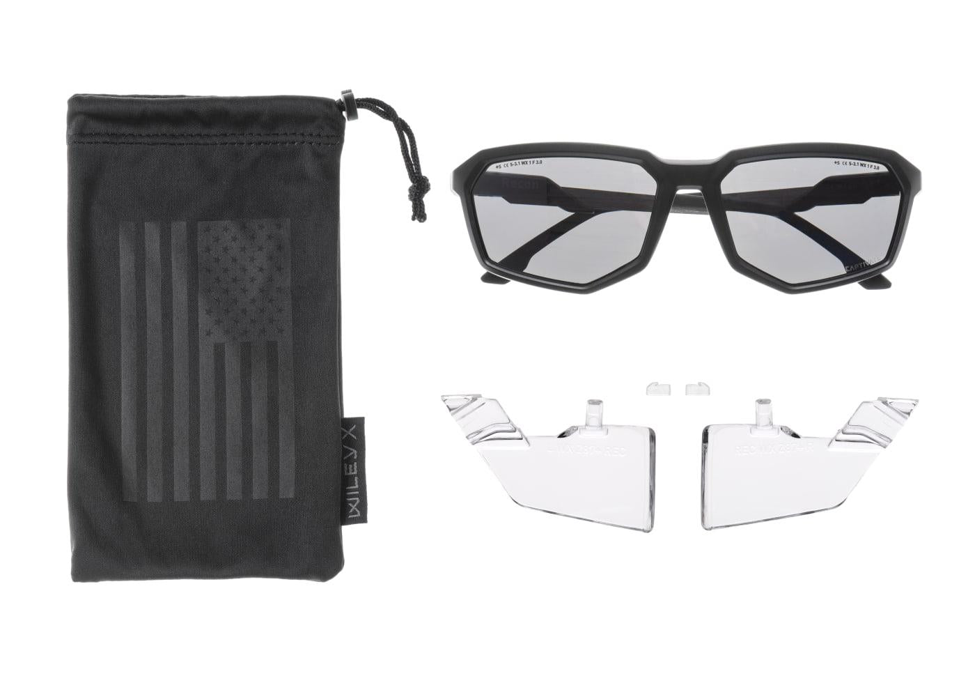 Wiley X WX Recon Polarized Grey Black