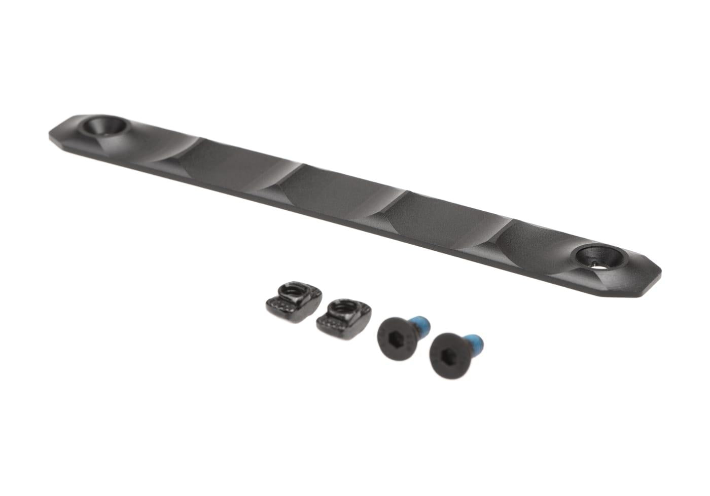 Metal Type D CNC Aluminium Rail Cover Long for M-LOK & Keymod Black