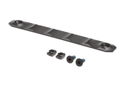Metal Type D CNC Aluminium Rail Cover Long for M-LOK & Keymod Black