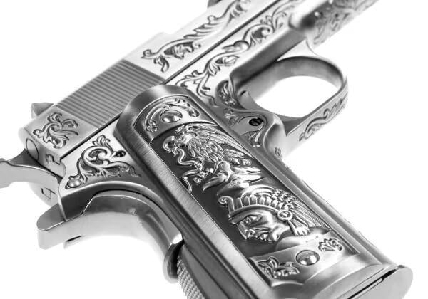 WE M1911 Etched Full Metal GBB Silver