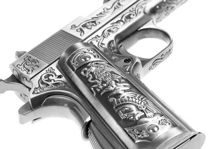 WE M1911 Etched Full Metal GBB Silver