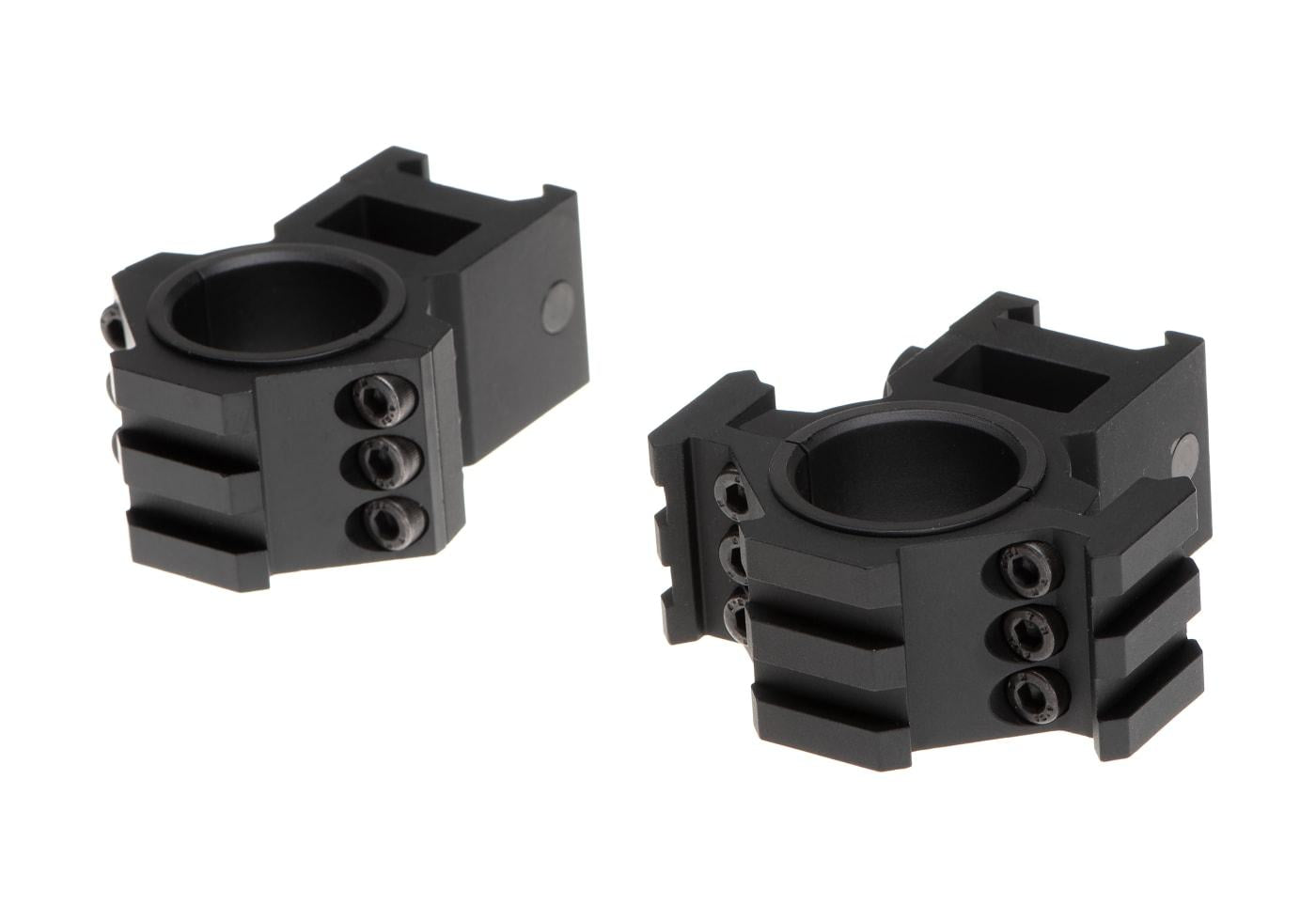 Aim-O Tri-Side Rail 25.4mm / 30mm Mount Rings Black