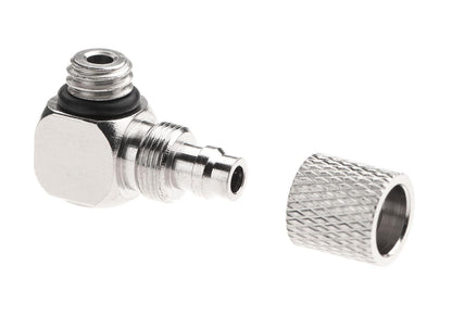 EpeS HPA 6mm Hose Coupling with Screwed Catch 90 Degree - Outer M6 Thread