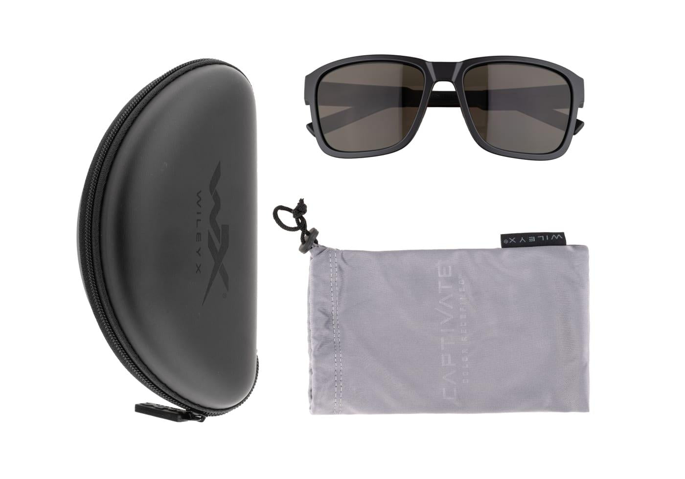Wiley X WX Trek Captivate Polarized Grey Black Matt