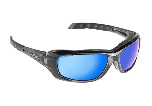 Wiley X WX Gravity Captivate Polarized Blue Mirror Black