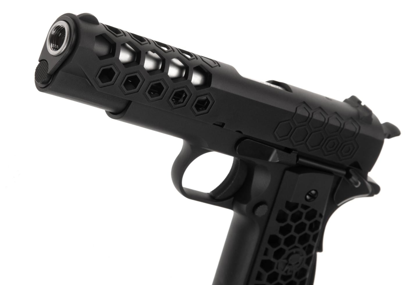 WE M1911 Hex Cut Full Metal GBB Black
