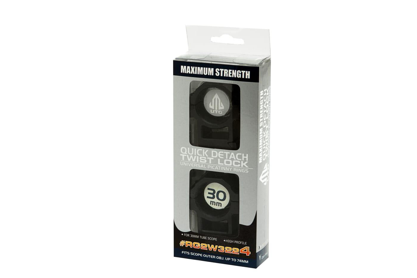 Leapers 30mm CNC Mount Rings High Black