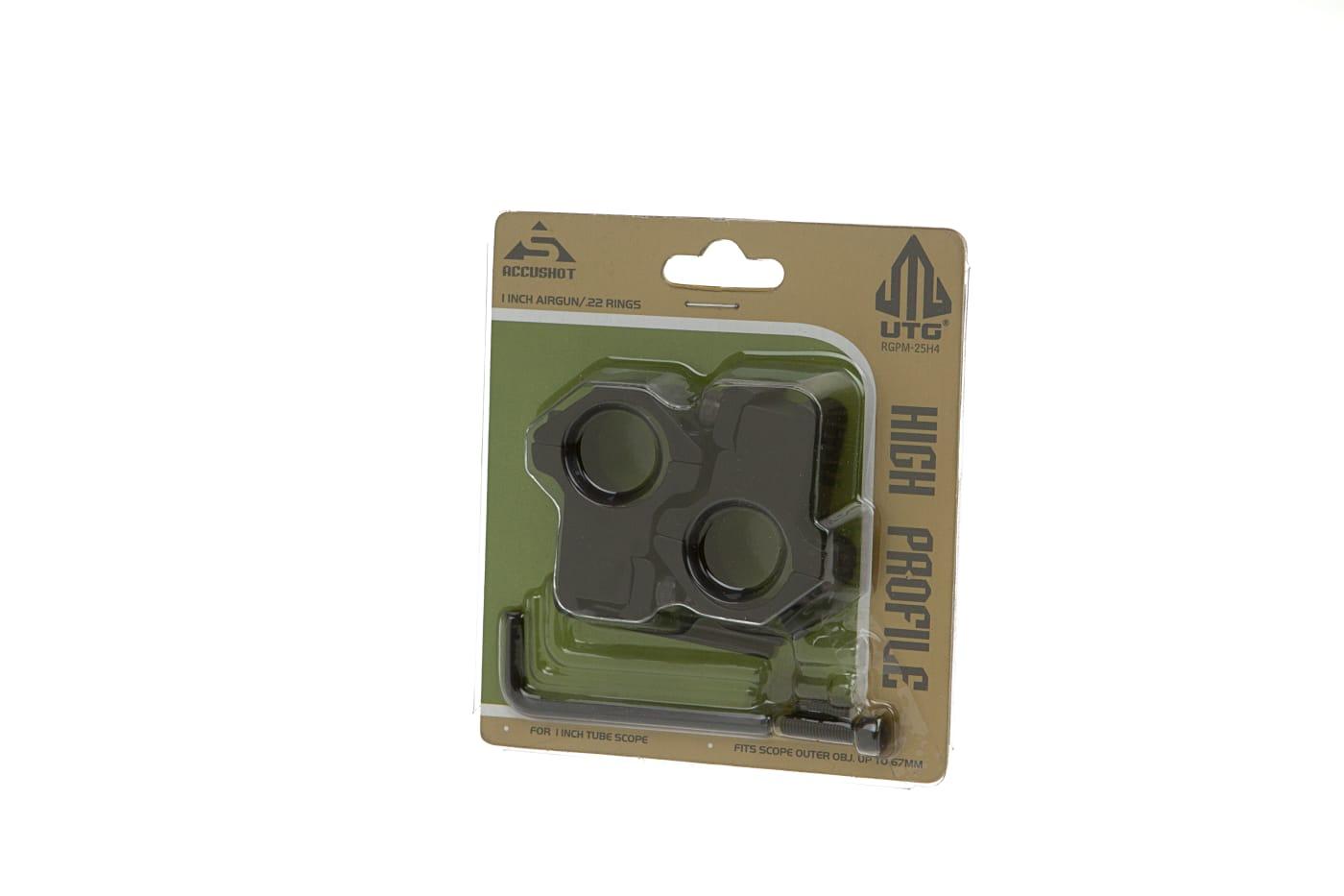 Leapers 25.4mm Airgun Mount Ring High Black