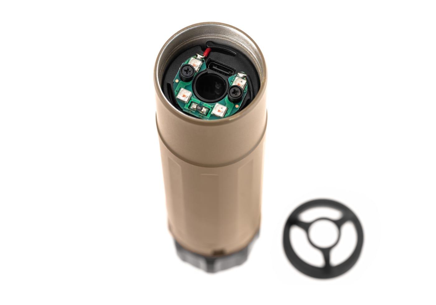 PTS Syndicate Dead Air Sandman-K Mock Suppressor with Tracer Dark Earth