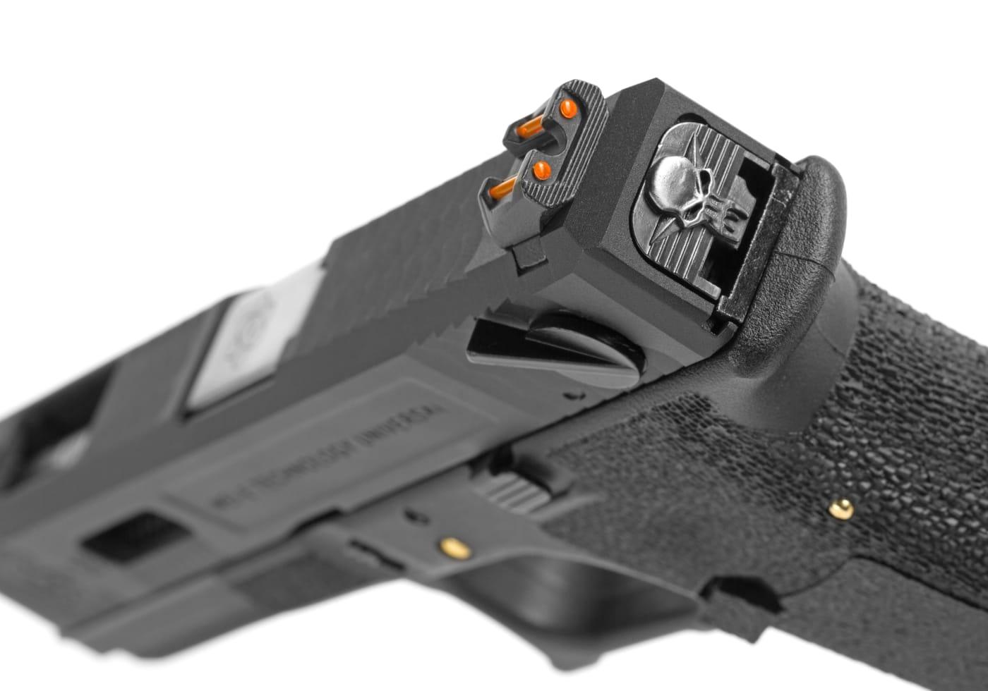 WE G-Force 18C BK Silver Barrel Metal Version GBB Black