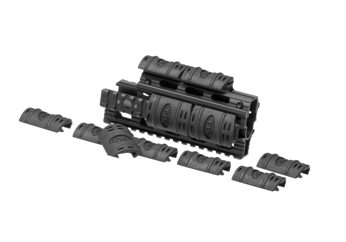Leapers AK47 YU Quad Rail Handguard Black