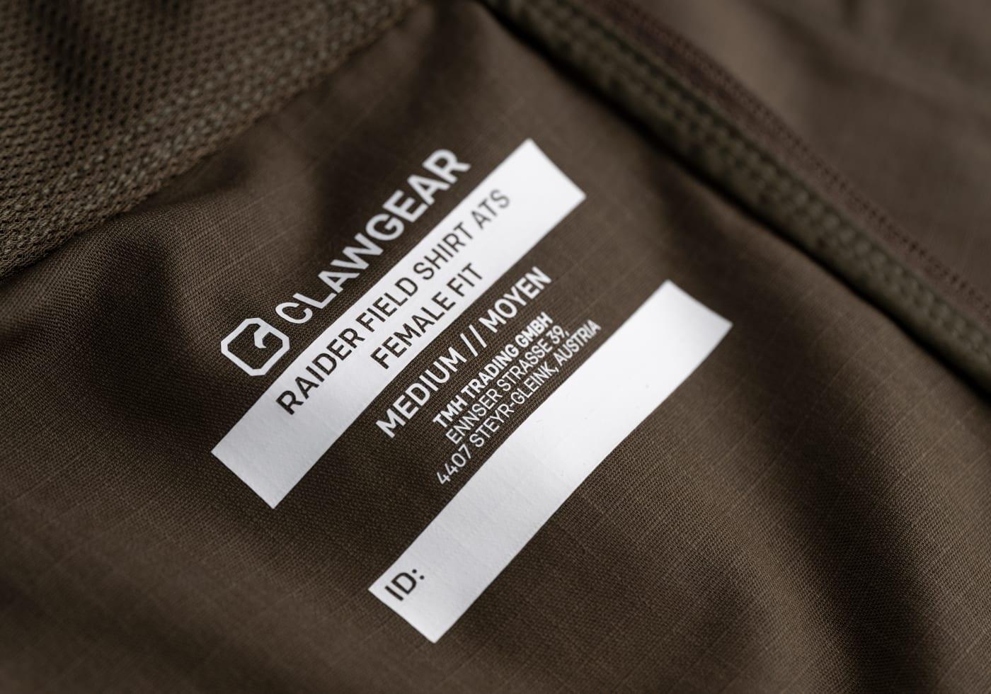 Clawgear Raider Field Shirt ATS Female Fit Stonegrey Olive