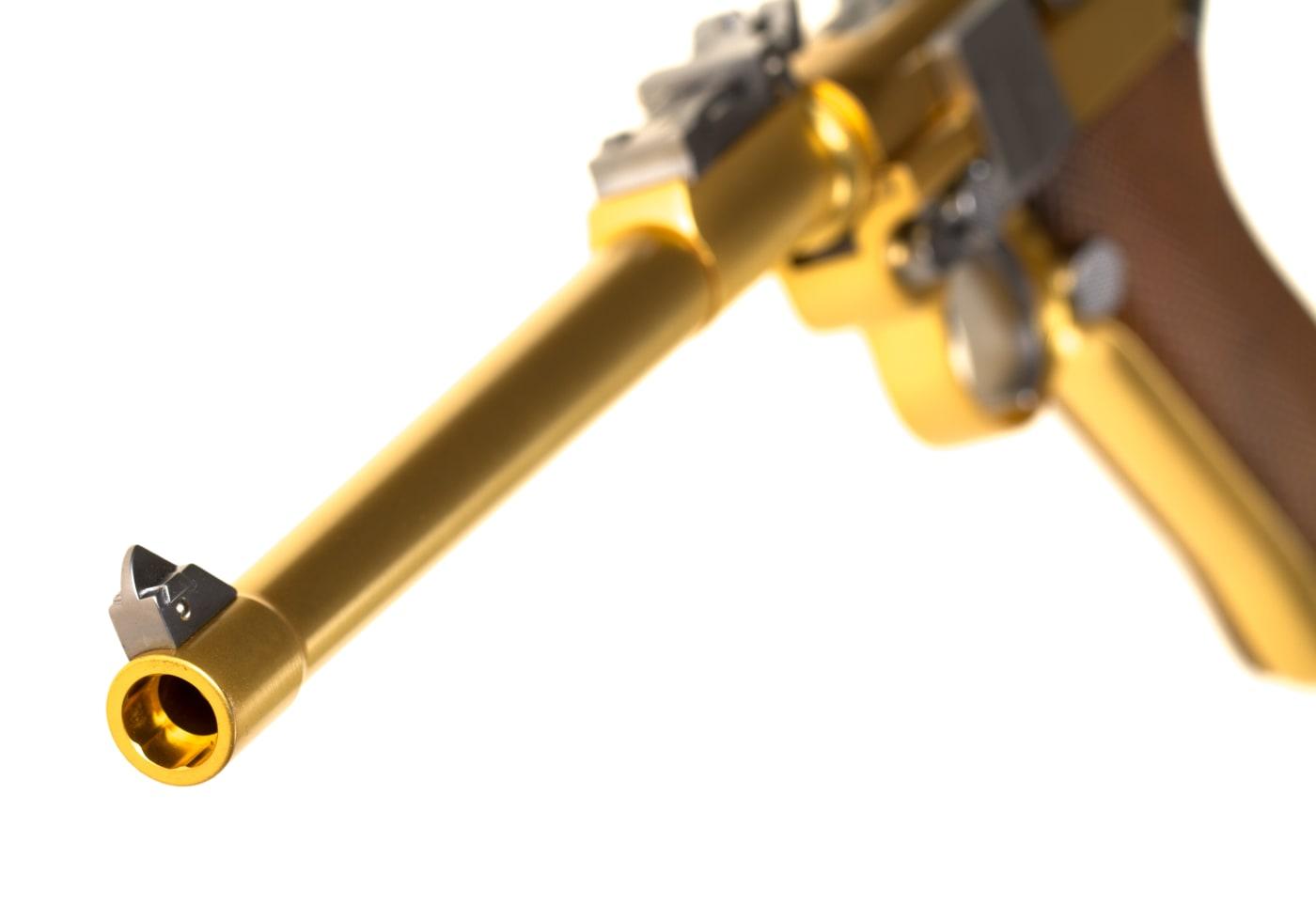 WE P08 8 Inch Full Metal GBB Gold