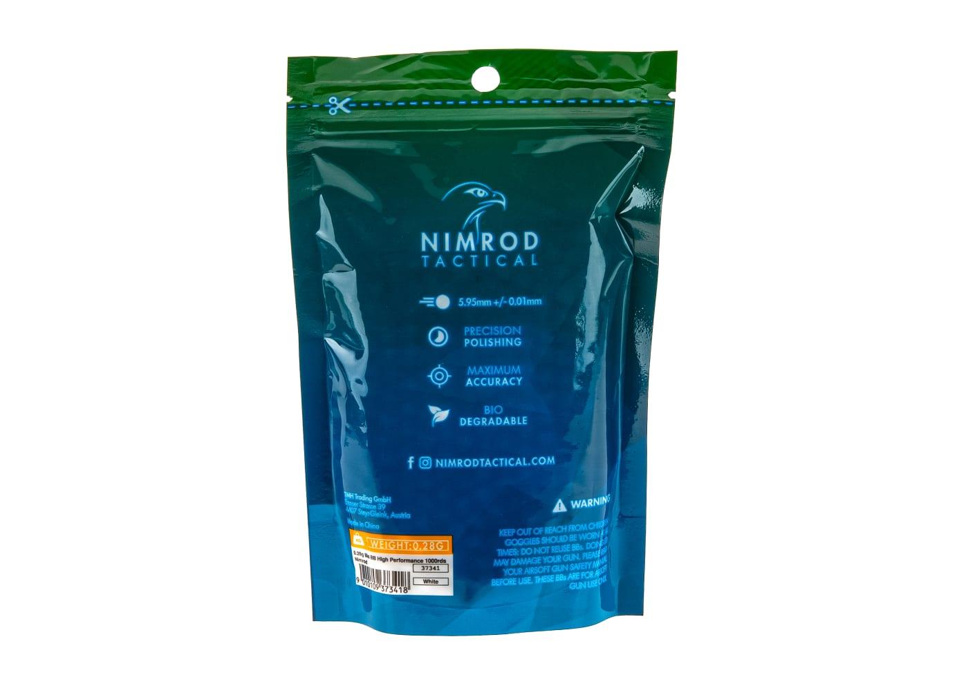 Nimrod 0.28g Bio BB High Performance Airsoft bb's 1000rds White