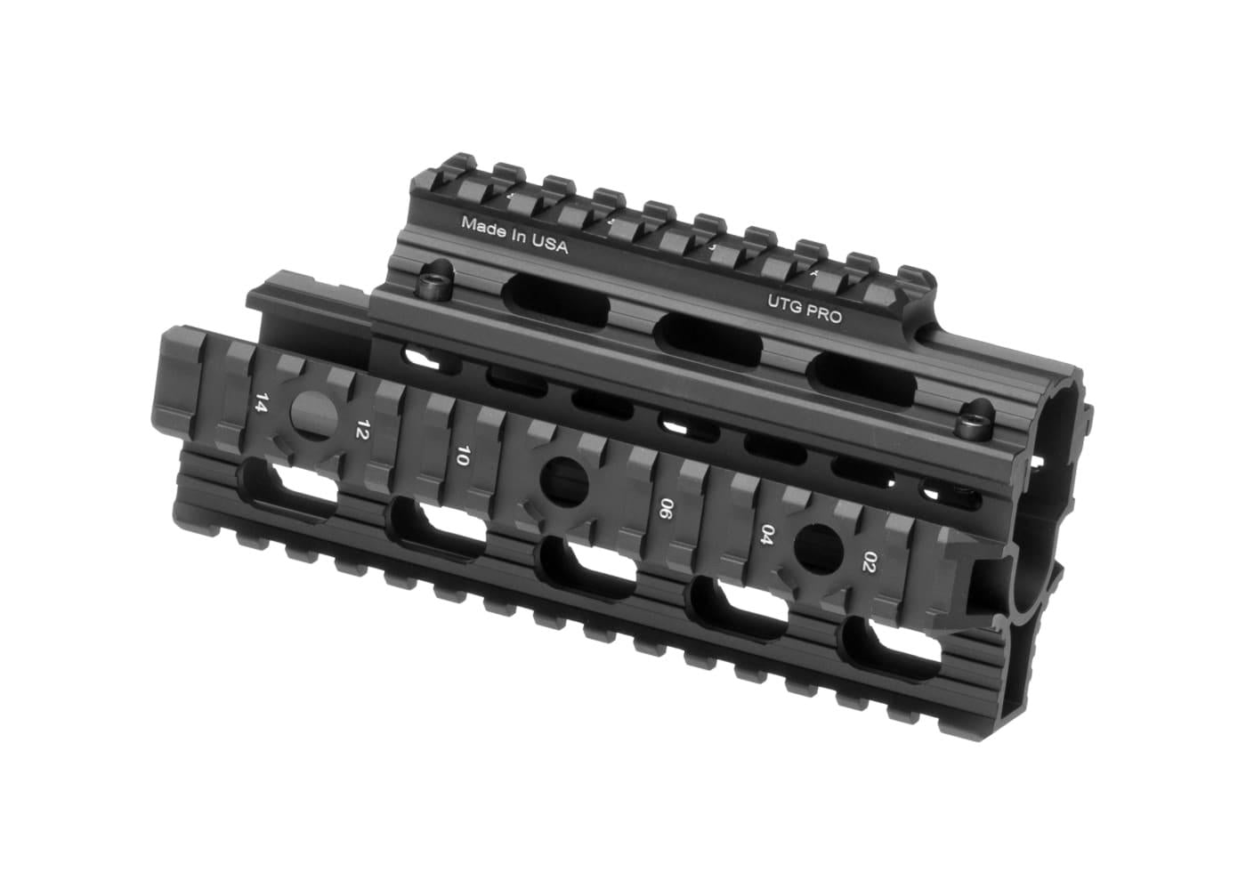 Leapers AK47 YU Quad Rail Handguard Black
