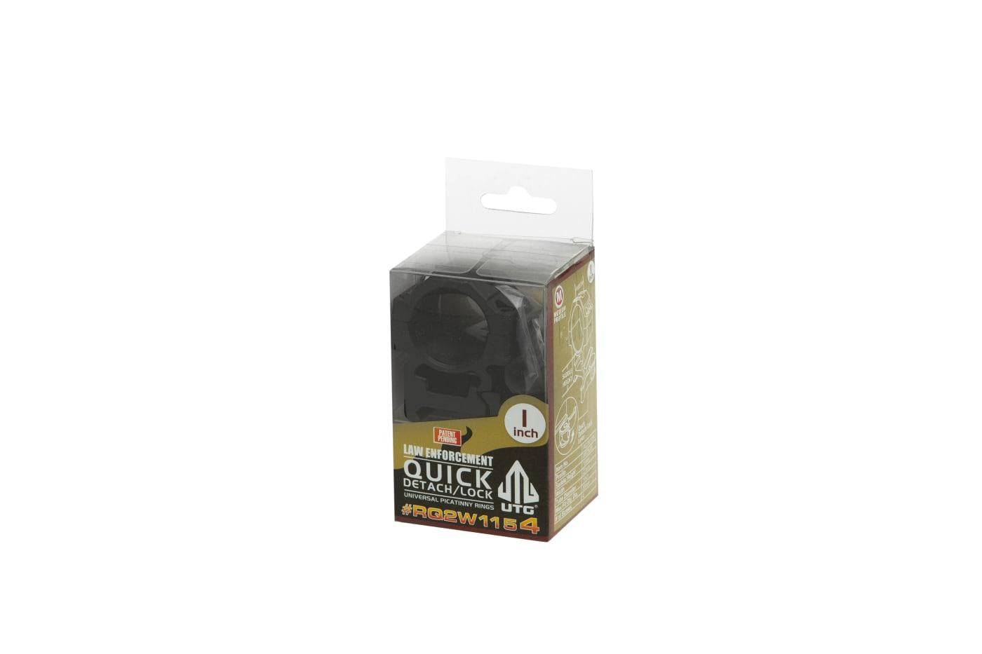 Leapers QD 25.4mm CNC Mount Rings Medium Black