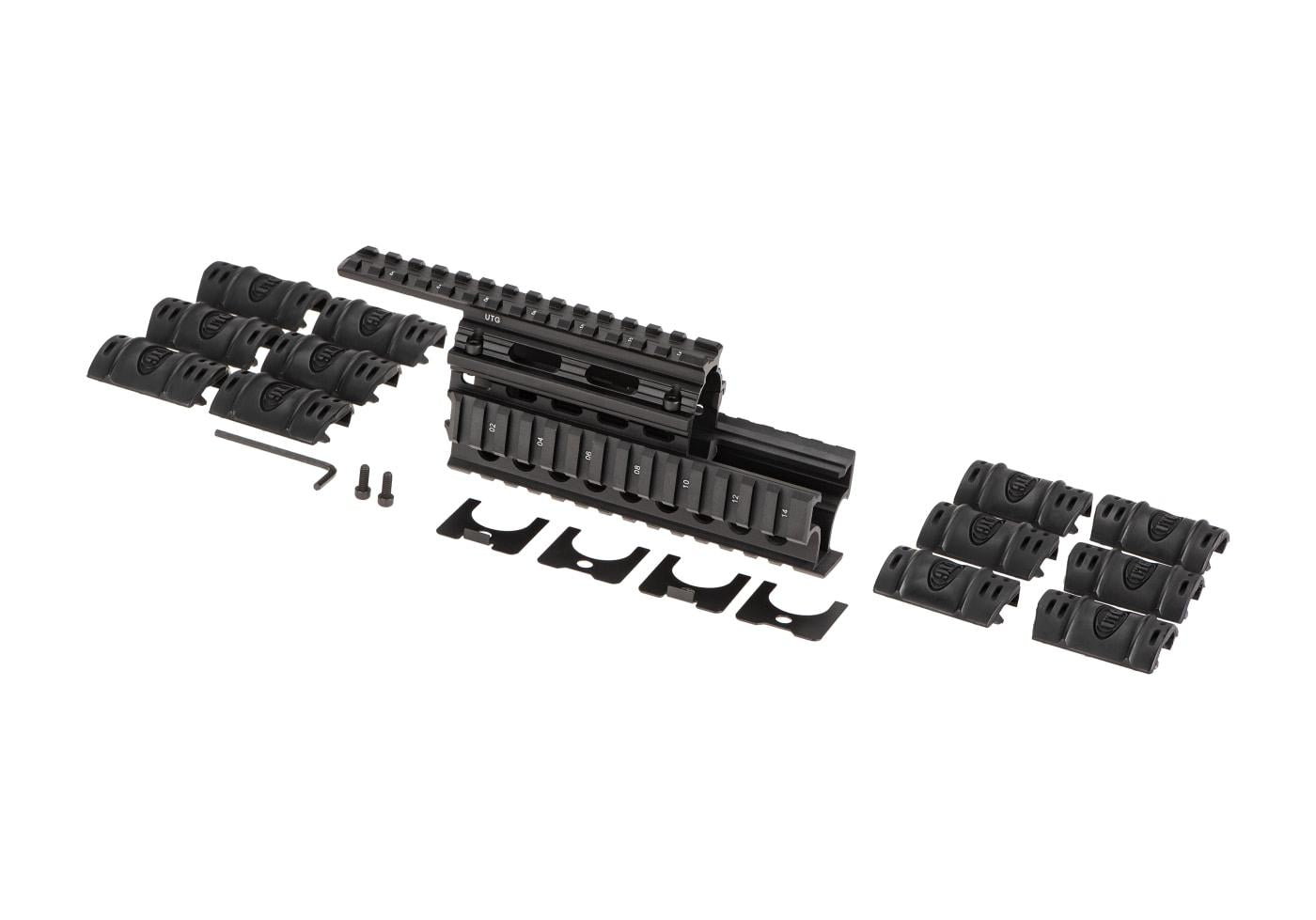 Leapers AK47 Quad Rail Handguard Black