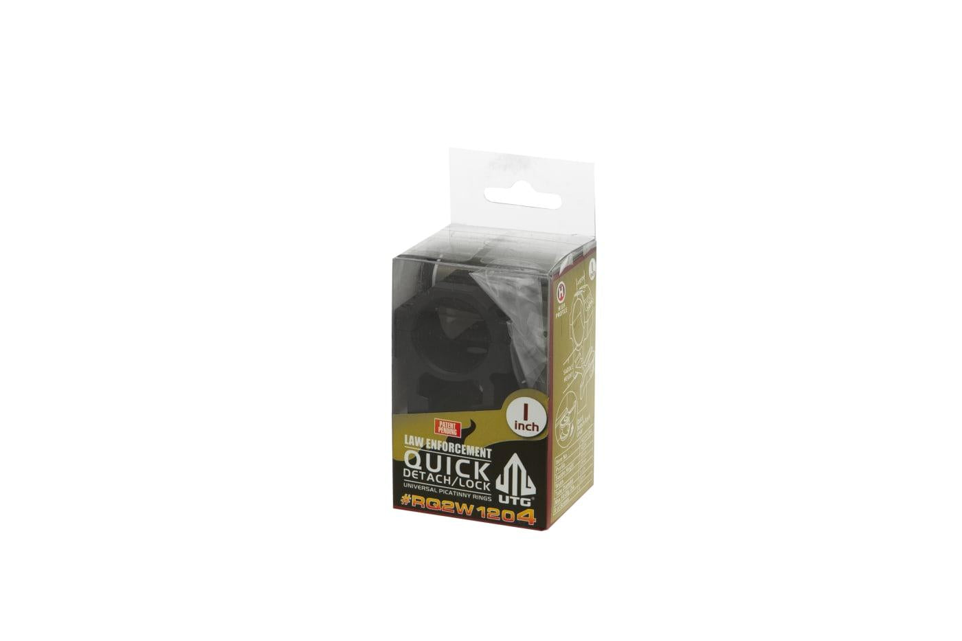 Leapers QD 25.4mm CNC Mount Rings High Black