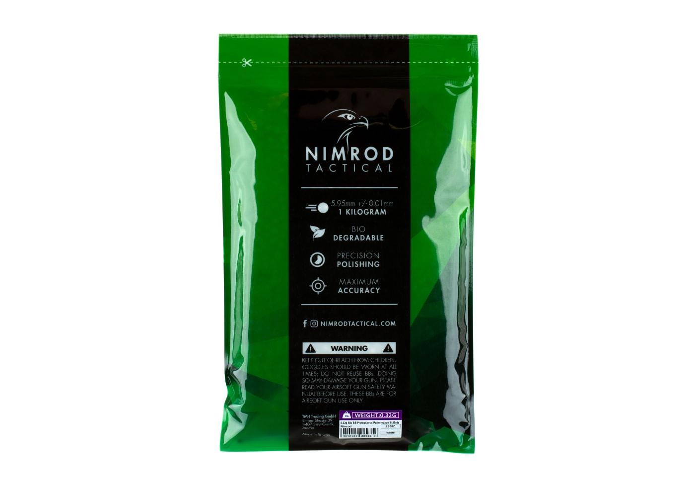 Nimrod 0.32g Bio BB Professional Performance 3125rds White