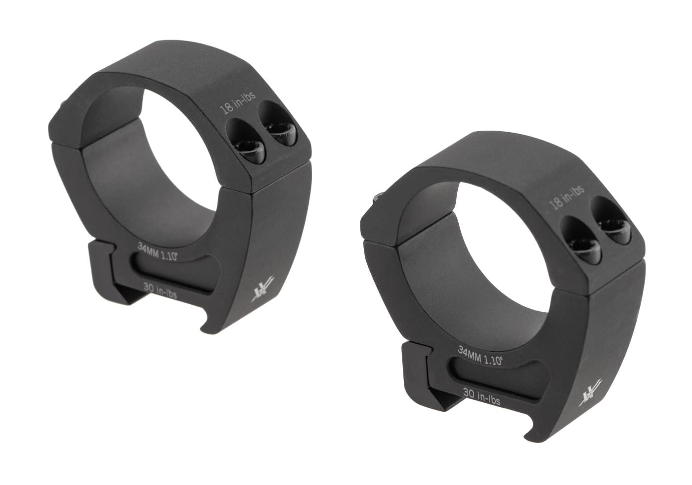 Leapers PRO 34mm Medium Profile P.O.I. Picatinny Rings Black