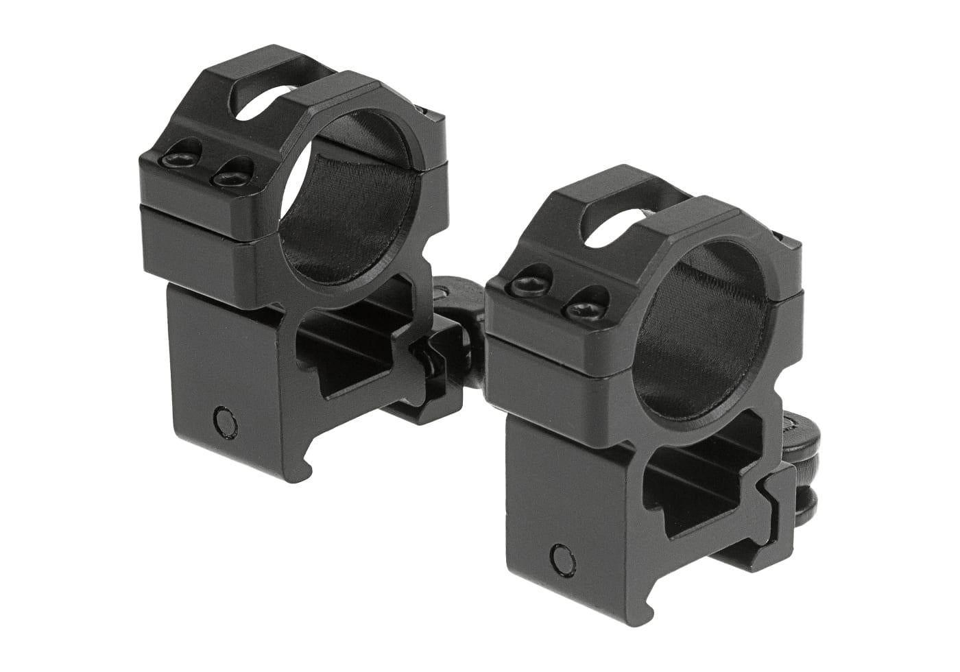 Leapers QD 25.4mm CNC Mount Rings High Black