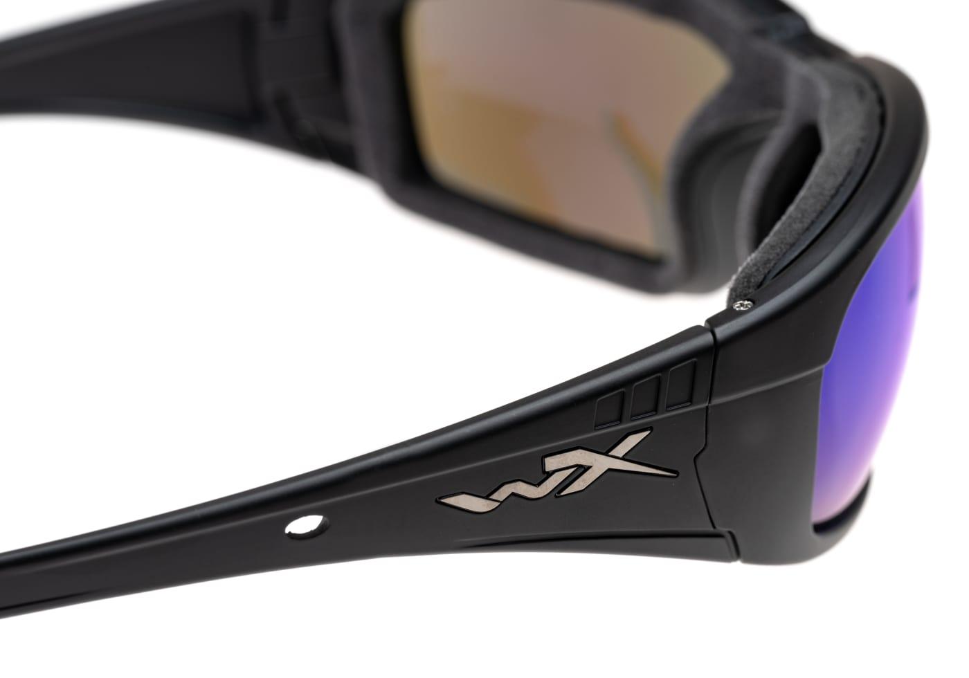 Wiley X WX Boss Captivate Polarized Blue Mirror Black